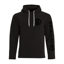 Load image into Gallery viewer, SOS SCRIPT SEAL PULLOVER - BLKonBLK - HEAVYWEIGHT