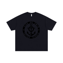 Load image into Gallery viewer, SOS BADGE BLK on BLK - Unisex Oversized Cotton T-Shirt