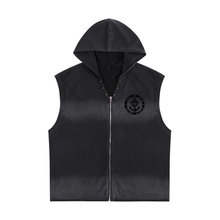 Load image into Gallery viewer, SOS - RETIREMENT Vintage Washed Zip-Up Hooded Tank Top