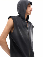 Load image into Gallery viewer, SOS - RETIREMENT Vintage Washed Zip-Up Hooded Tank Top