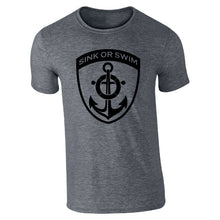 Load image into Gallery viewer, SOS ANCHOR CREST - BLK on GRY