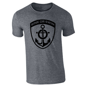 SOS ANCHOR CREST - BLK on GRY
